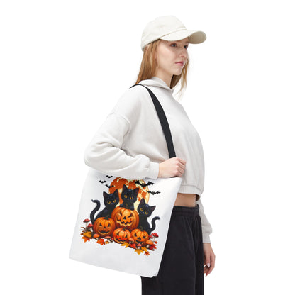 Halloween Cat Tote Bag, Trick or Treat Bag