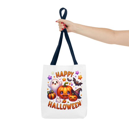 Cute Halloween Ghost Pumpkin Tote Bag