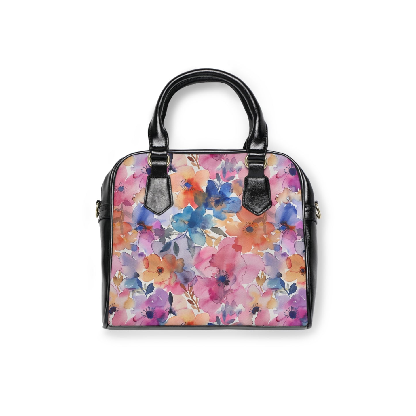 Floral Watercolor Shoulder Handbag