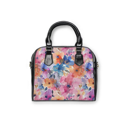 Floral Watercolor Shoulder Handbag