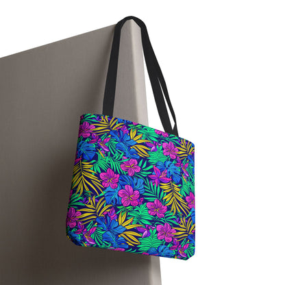Tropical Floral Tote Bag, Beach Bag, Shopping Tote