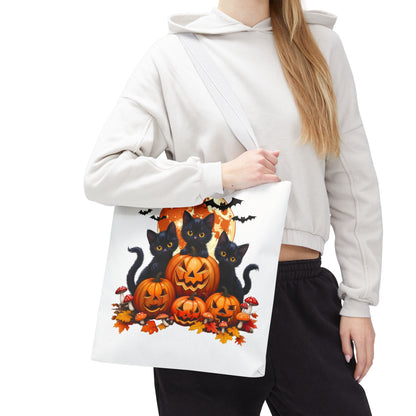Halloween Cat Tote Bag, Trick or Treat Bag