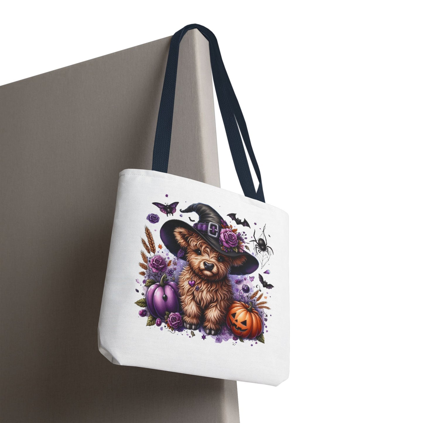 Halloween Cow Witch Tote Bag