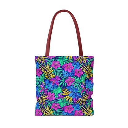 Tropical Floral Tote Bag, Beach Bag, Shopping Tote