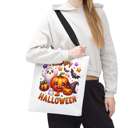 Cute Halloween Ghost Pumpkin Tote Bag