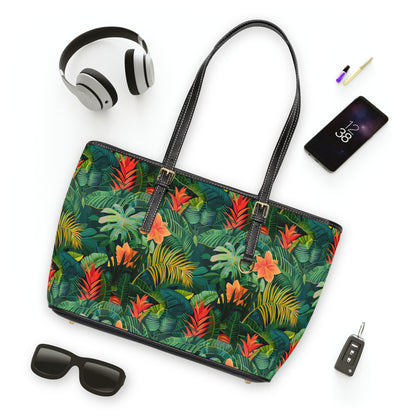 Vibrant Jungle Print Shoulder Bag