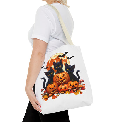 Halloween Cat Tote Bag, Trick or Treat Bag
