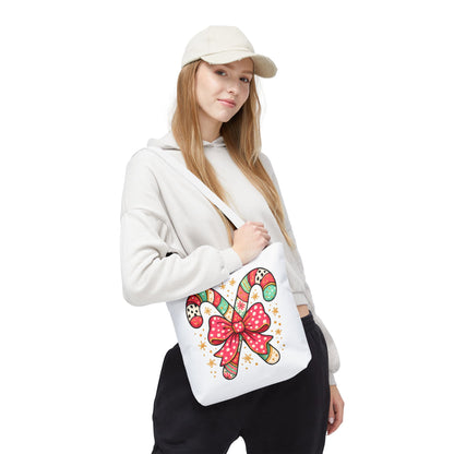 Candy Cane Holiday Tote Bag