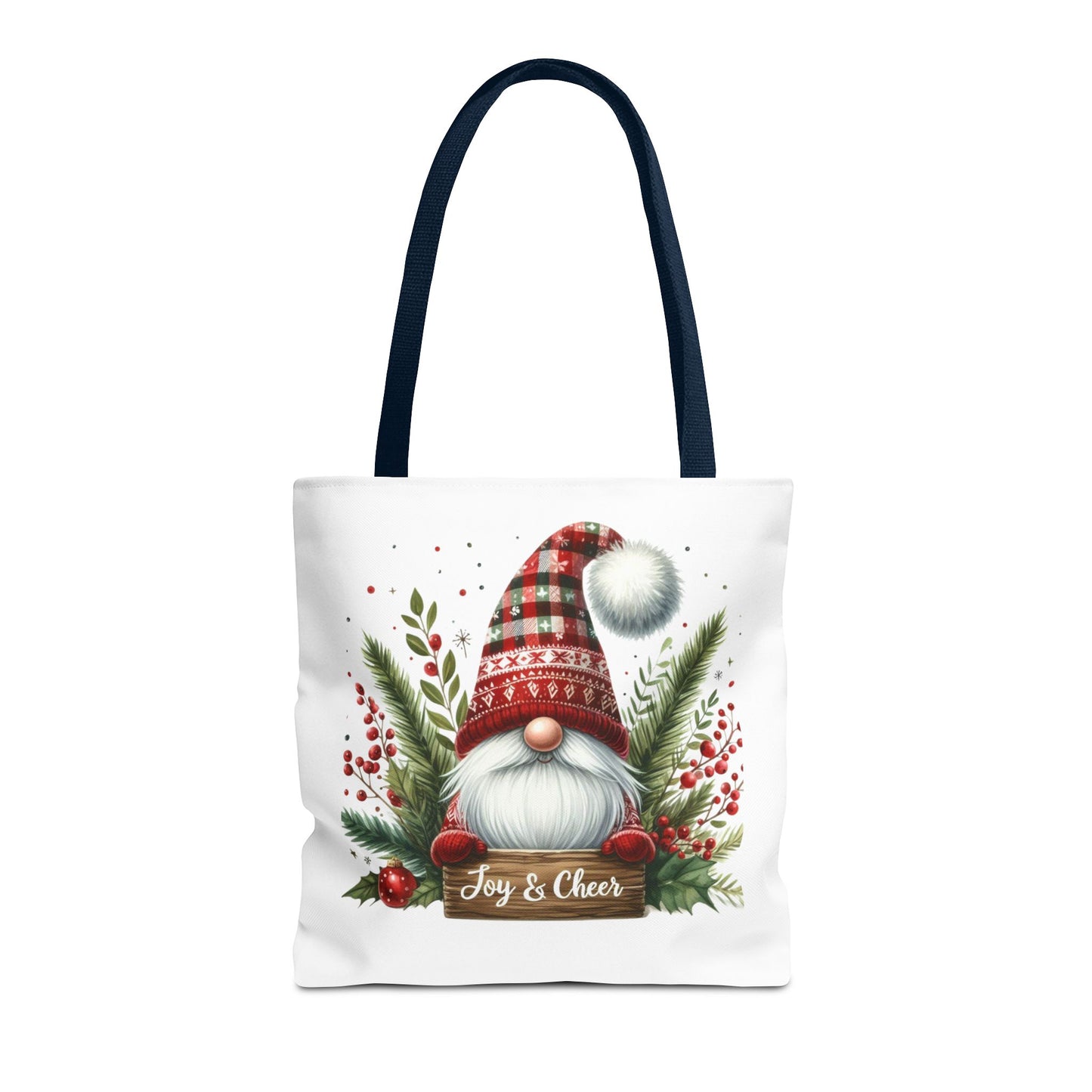 Christmas Gnome Tote Bag - Joy & Cheer Holiday Shopper