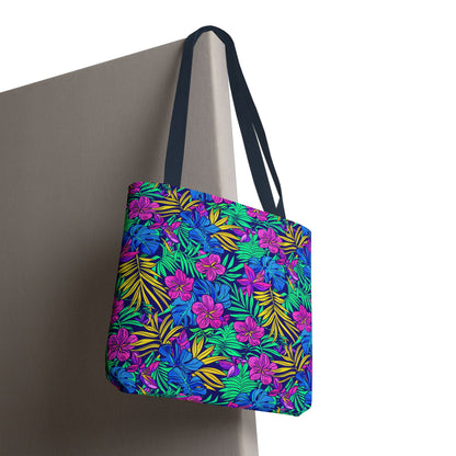 Tropical Floral Tote Bag, Beach Bag, Shopping Tote