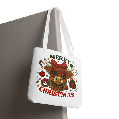 Christmas Cow Tote Bag