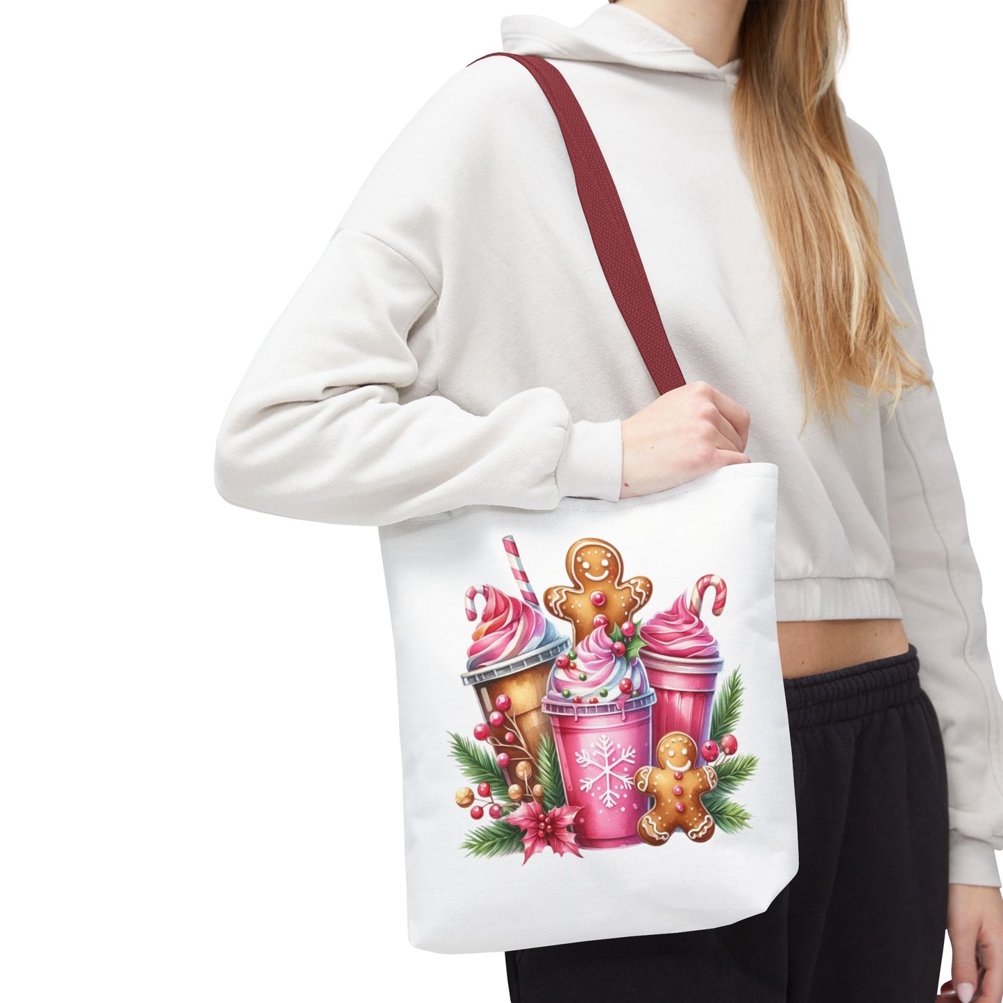 Gingerbread Holiday Tote Bag for Holiday Shopping