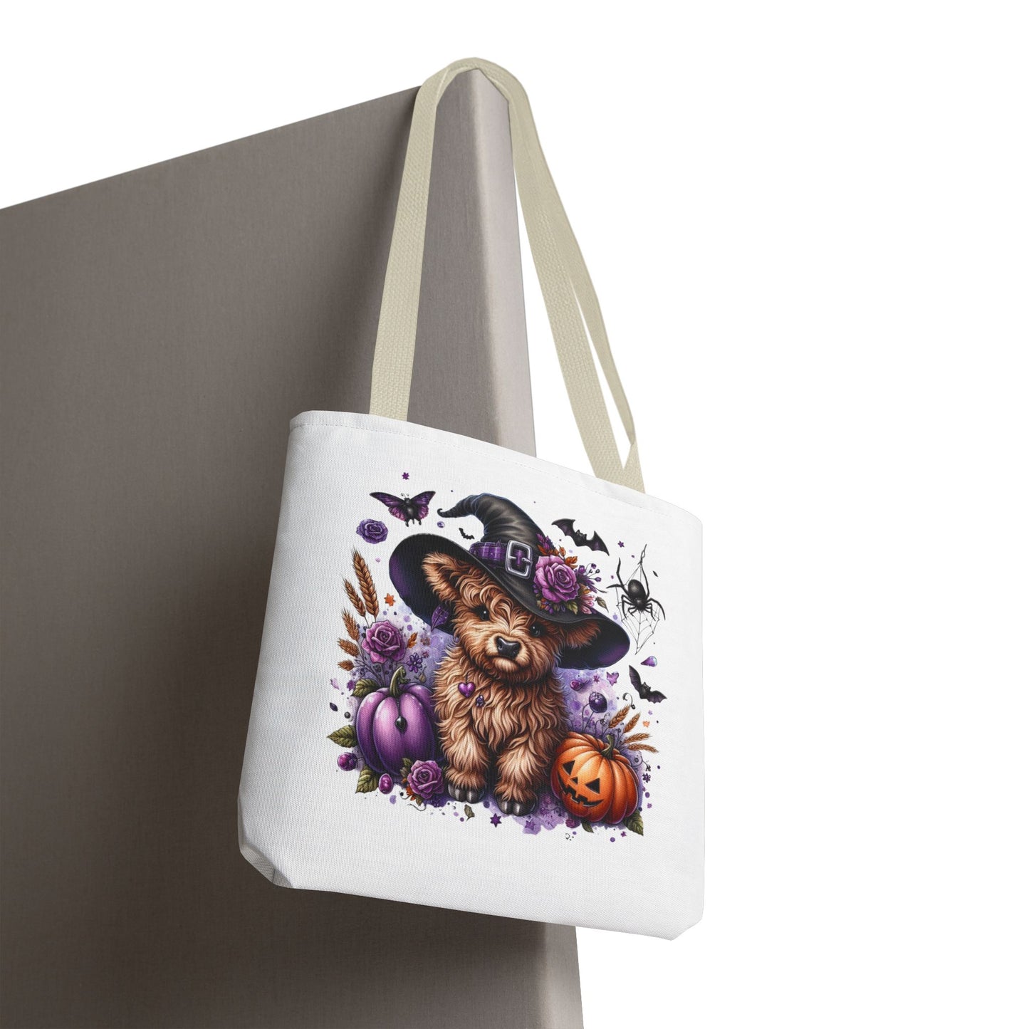 Halloween Cow Witch Tote Bag