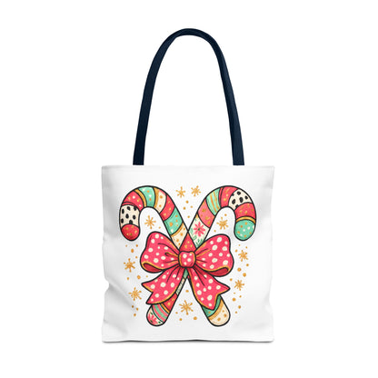 Candy Cane Holiday Tote Bag