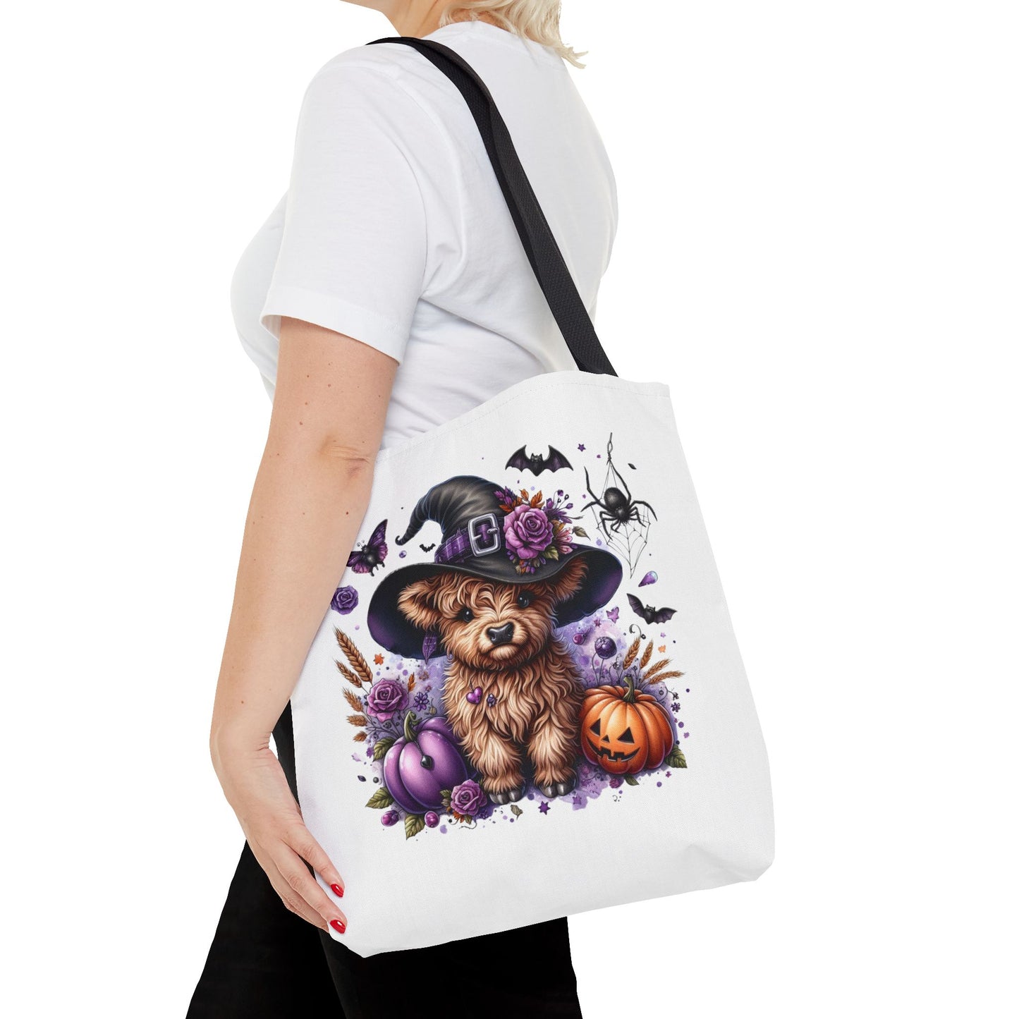 Halloween Cow Witch Tote Bag