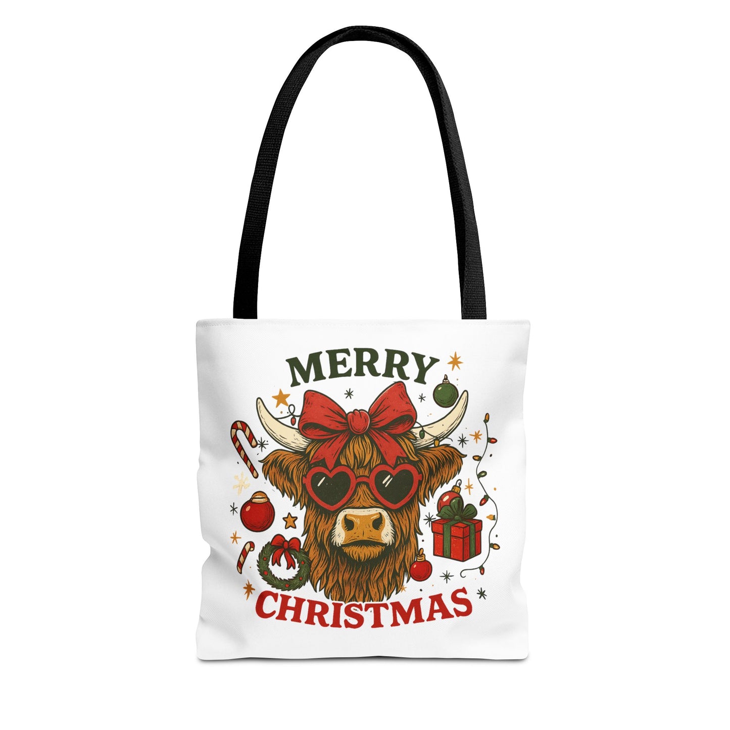 Christmas Cow Tote Bag