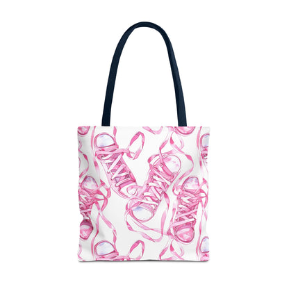Cute Pink Sneakers Tote Bag for the Sports Lover