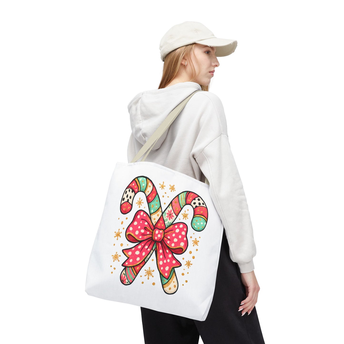 Candy Cane Holiday Tote Bag