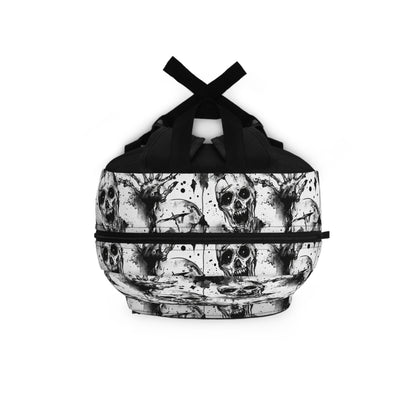Gothic Skull Print Backpack
