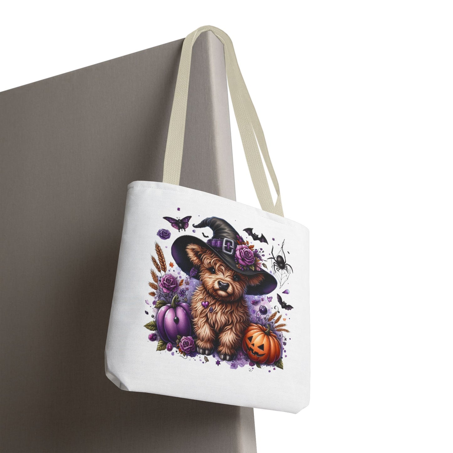Halloween Cow Witch Tote Bag
