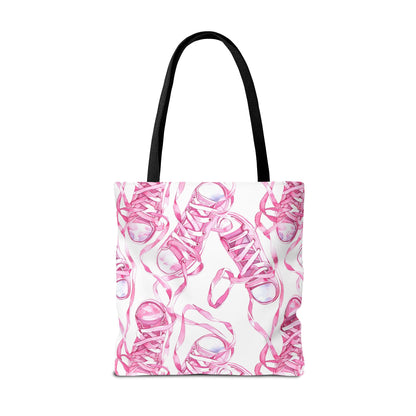 Cute Pink Sneakers Tote Bag for the Sports Lover