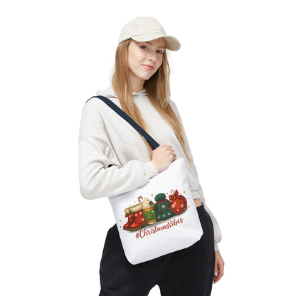 Christmas Vibes Tote Bag for Holiday Shopping
