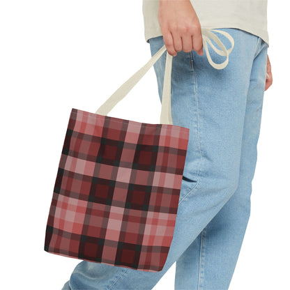 Cozy Plaid Tote Bag, Perfect for Fashionistas