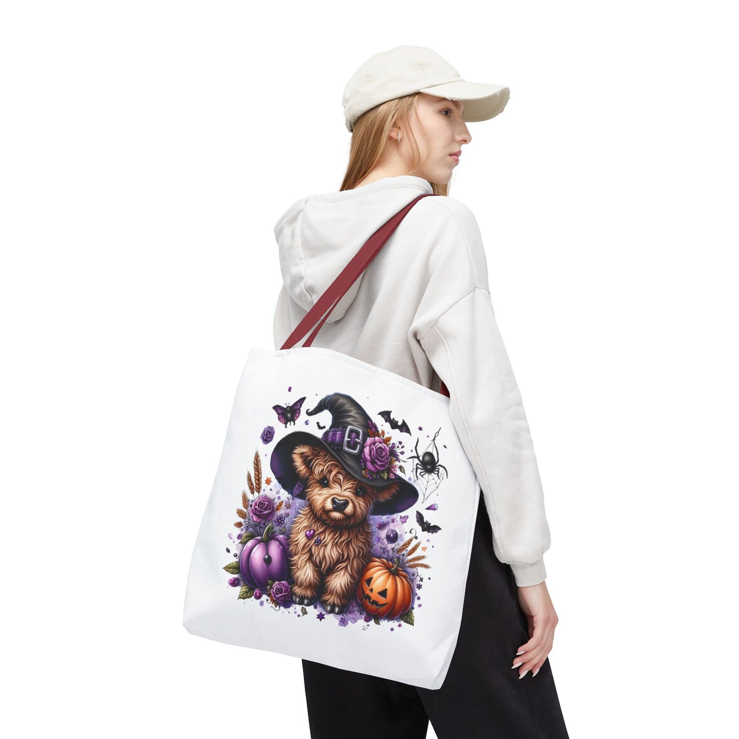Halloween Cow Witch Tote Bag