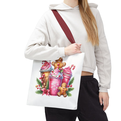 Gingerbread Holiday Tote Bag for Holiday Shopping