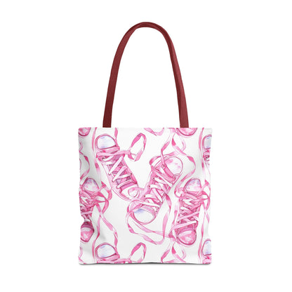 Cute Pink Sneakers Tote Bag for the Sports Lover