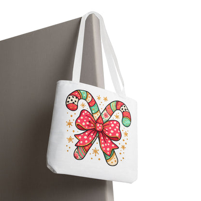 Candy Cane Holiday Tote Bag