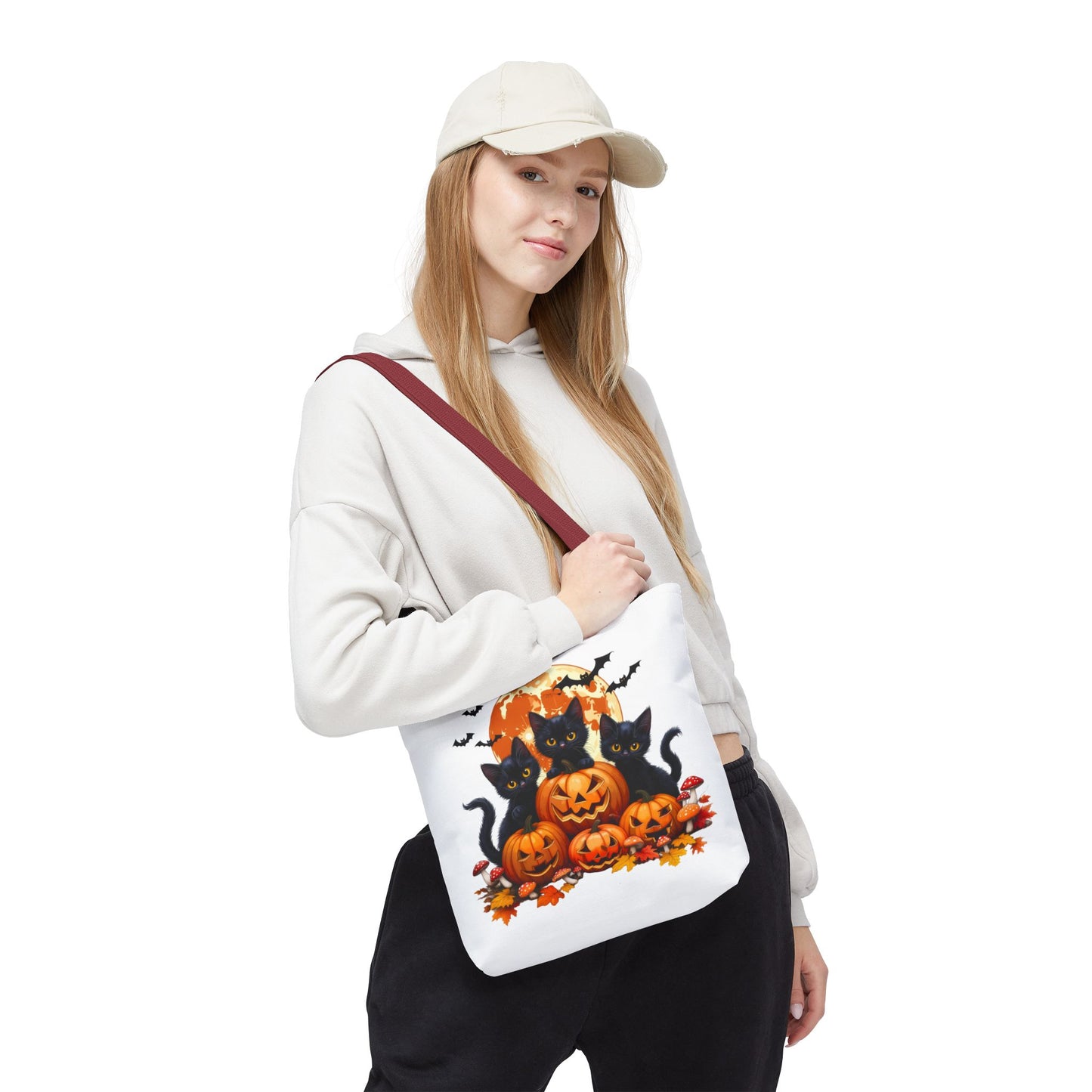 Halloween Cat Tote Bag, Trick or Treat Bag