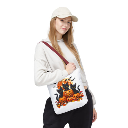 Halloween Cat Tote Bag, Trick or Treat Bag
