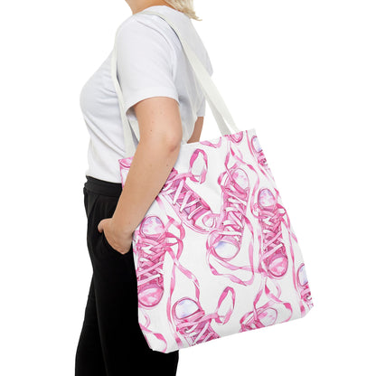 Cute Pink Sneakers Tote Bag for the Sports Lover