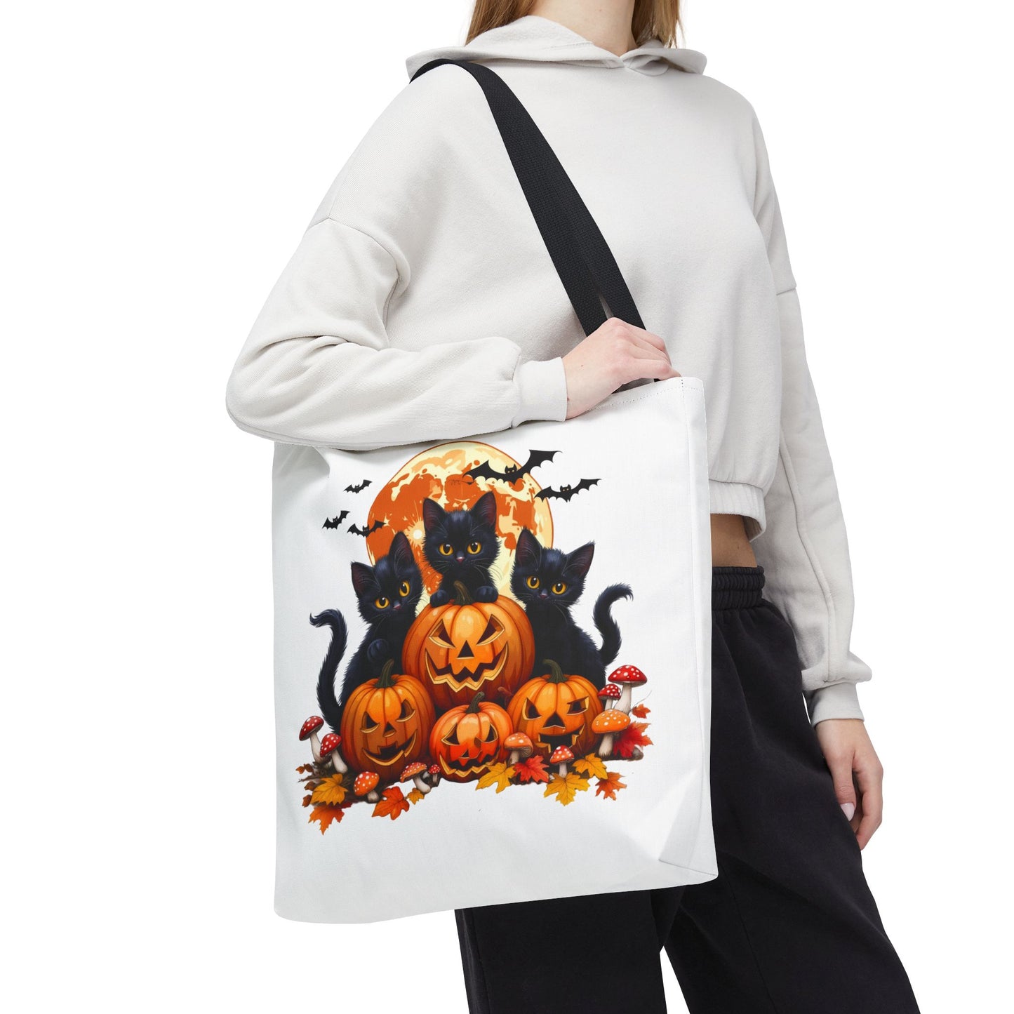 Halloween Cat Tote Bag, Trick or Treat Bag