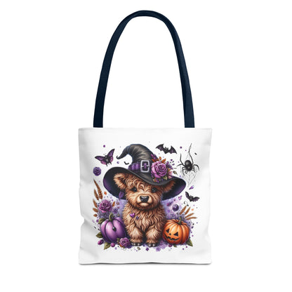 Halloween Cow Witch Tote Bag
