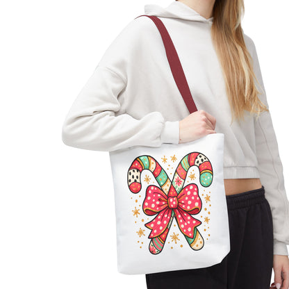 Candy Cane Holiday Tote Bag