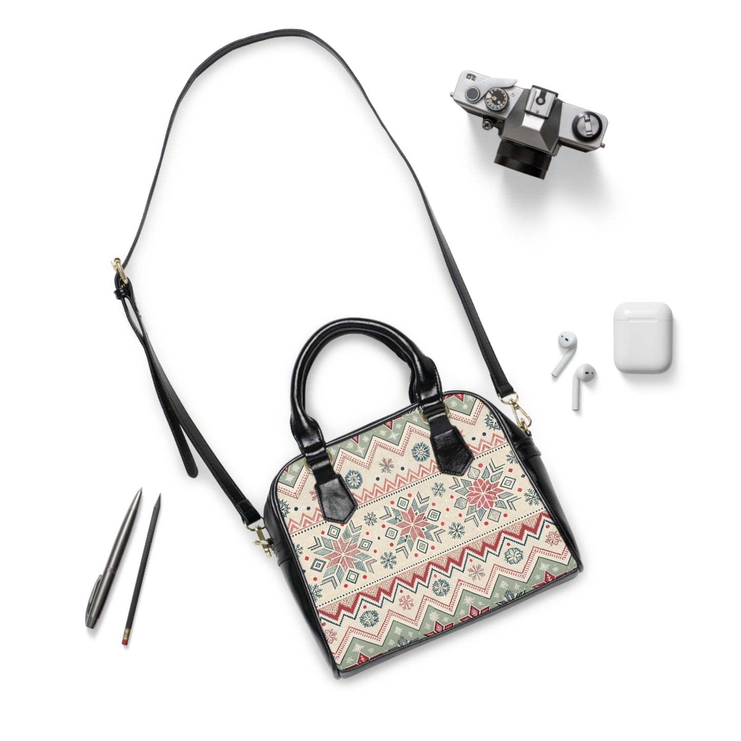 Nordic Fair Isle Shoulder Handbag