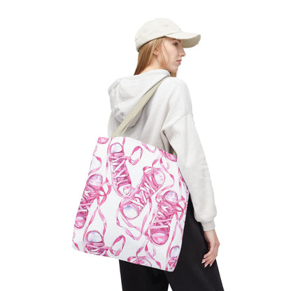Cute Pink Sneakers Tote Bag for the Sports Lover