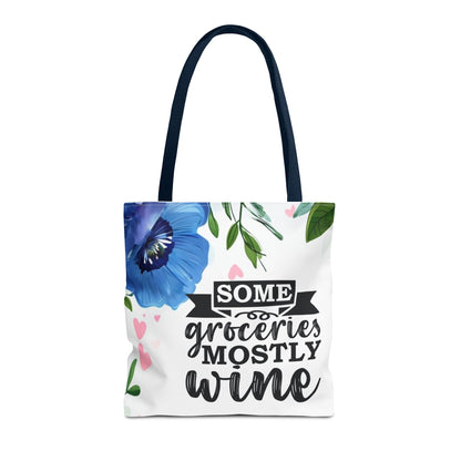Grocery and Wine Lover Tote Bag,