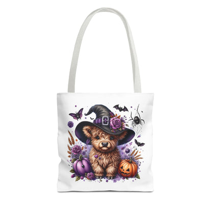 Halloween Cow Witch Tote Bag