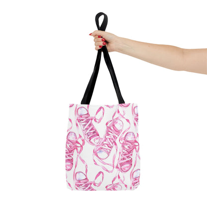 Cute Pink Sneakers Tote Bag for the Sports Lover