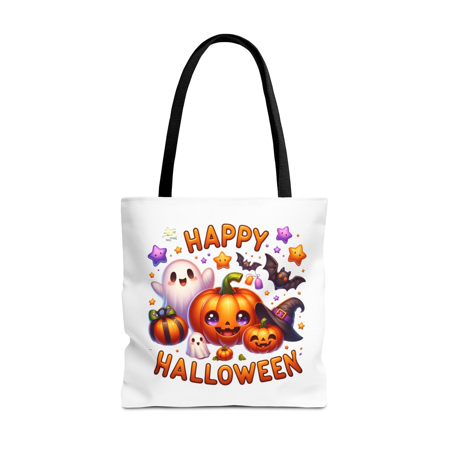 Cute Halloween Ghost Pumpkin Tote Bag