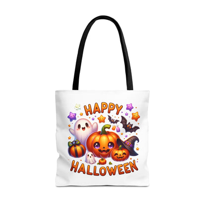 Cute Halloween Ghost Pumpkin Tote Bag