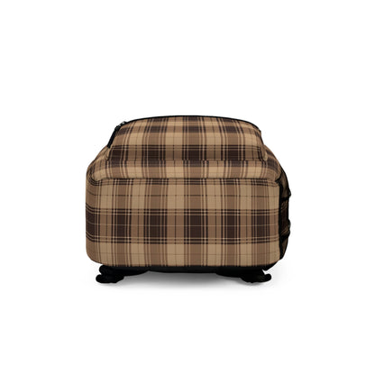 Stylish Plaid Backpack for School, Travel, Casual Outings
