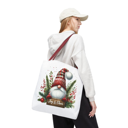 Christmas Gnome Tote Bag - Joy & Cheer Holiday Shopper