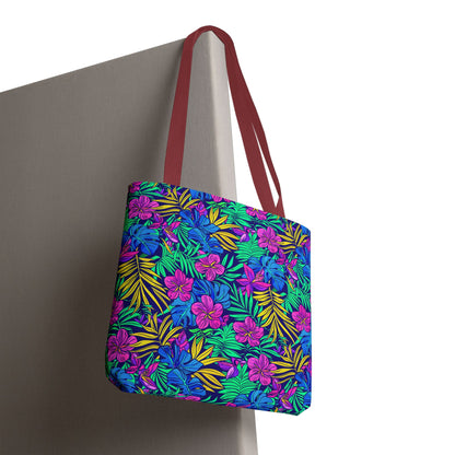 Tropical Floral Tote Bag, Beach Bag, Shopping Tote