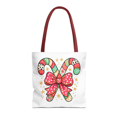 Candy Cane Holiday Tote Bag