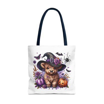 Halloween Cow Witch Tote Bag