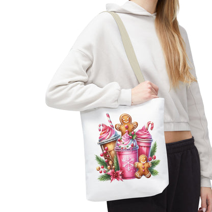 Gingerbread Holiday Tote Bag for Holiday Shopping